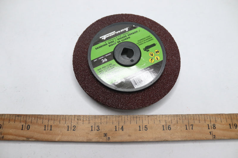 (3-Pk) Forney Aluminum Oxide Adhesive Sanding Disc 36 Grit Coarse 5" 71661