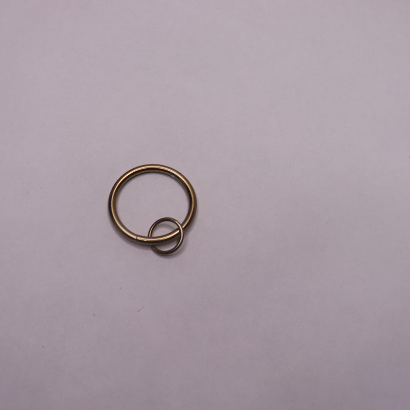 (14-Pk) Ivilon Drapery Eyelet Curtain Ring Warm Gold 1.7" Ring Loop for Hook Pin