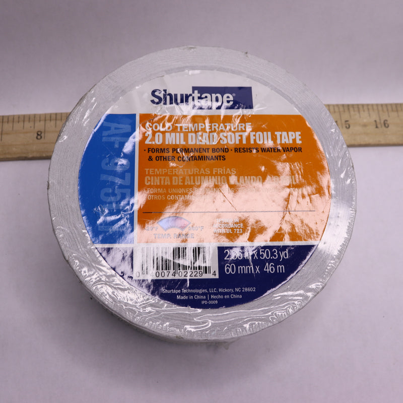 Shurtape Cold Temperature 2.0 Mil Dead Soft Foil Tape 1.88" X 50.3 Yd AF 975CT