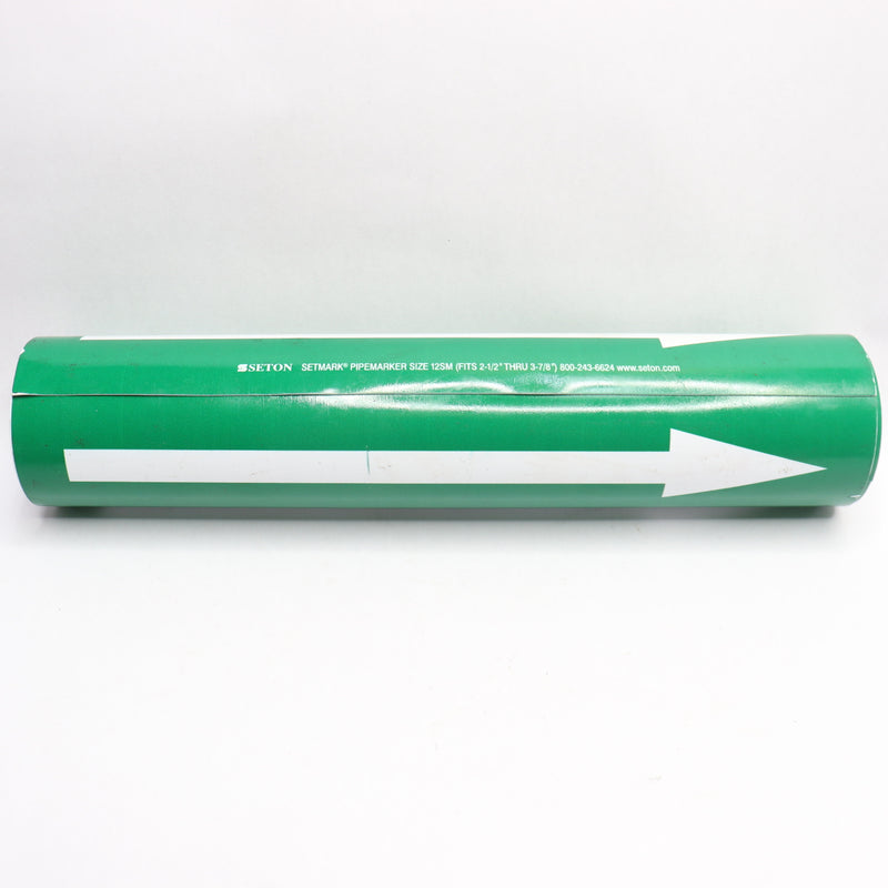 Seton Snap-Around Pipe Markers Green 12SM Arrows Printed As Shown