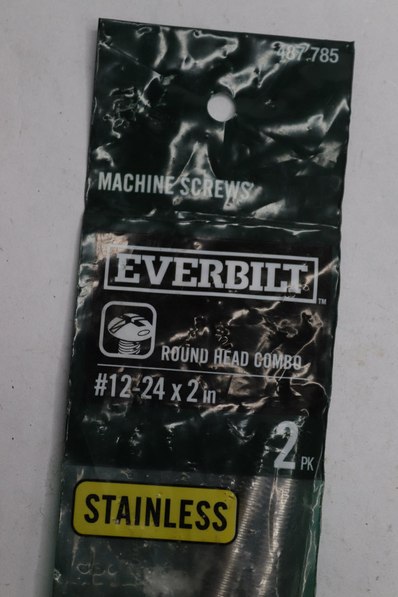 (2-Pk) Everbilt Machine Screws Round Head Combo