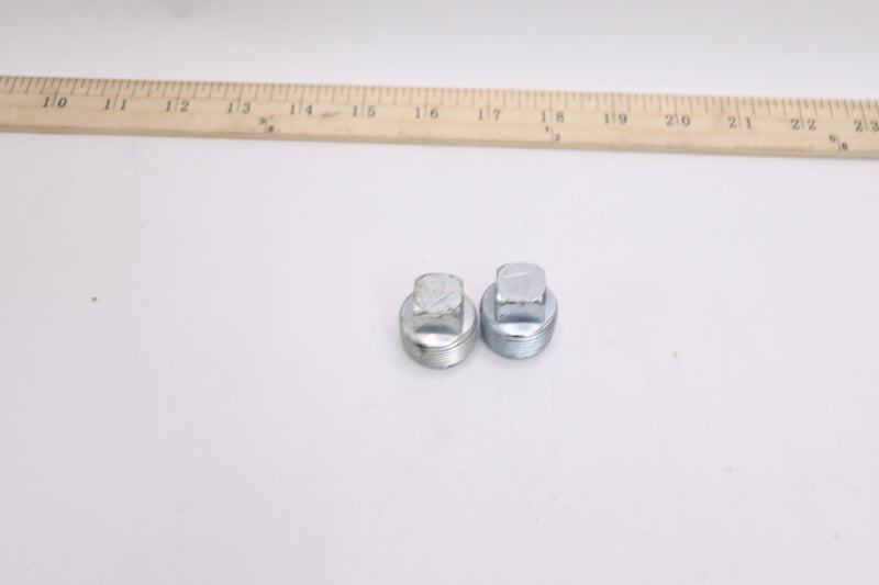 (2-Pk) Joywayus Male Pipe Plug Outer Square Head Stainless Steel 1/2" NPT