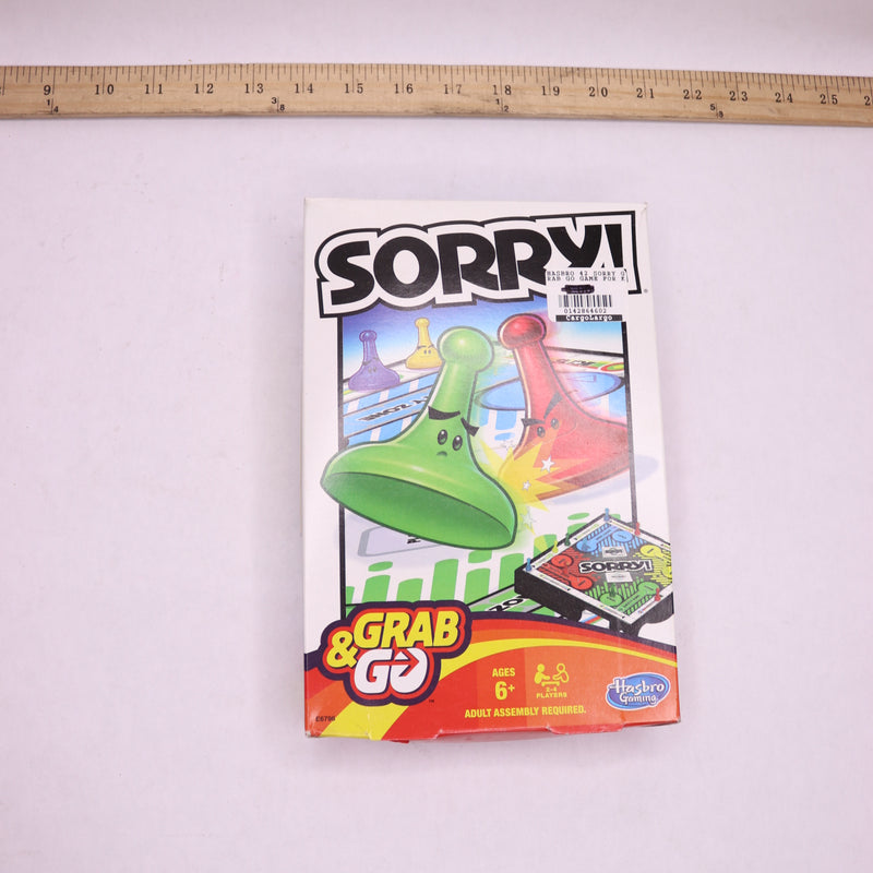 Hasbro Gaming Sorry Grab & Go Game Board Ages 6 and up 2 to 4 Players