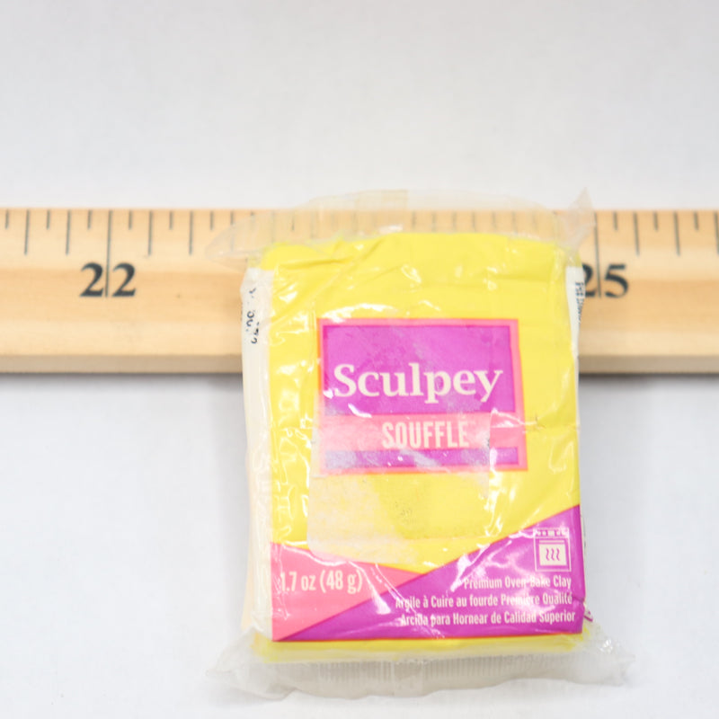 Sculpey Souffle Polymer Oven-Bake Clay Canary Yellow Non Toxic 1.7 oz