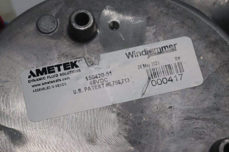 Ametek Windjammer Brushless Blower 24VDC 88 CFM 5.7" 150420-51
