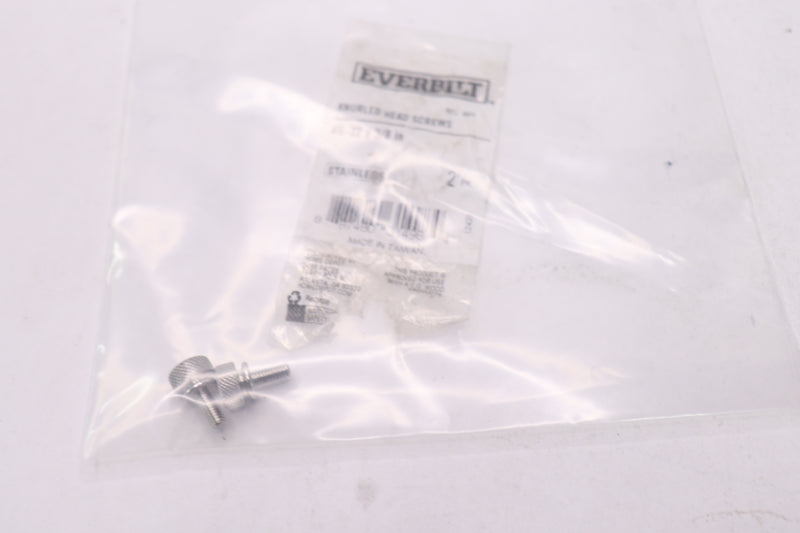 (2-Pk) Everbilt Knurled Screws Stainless Steel 8-32 TPI x 3/8" 927 401