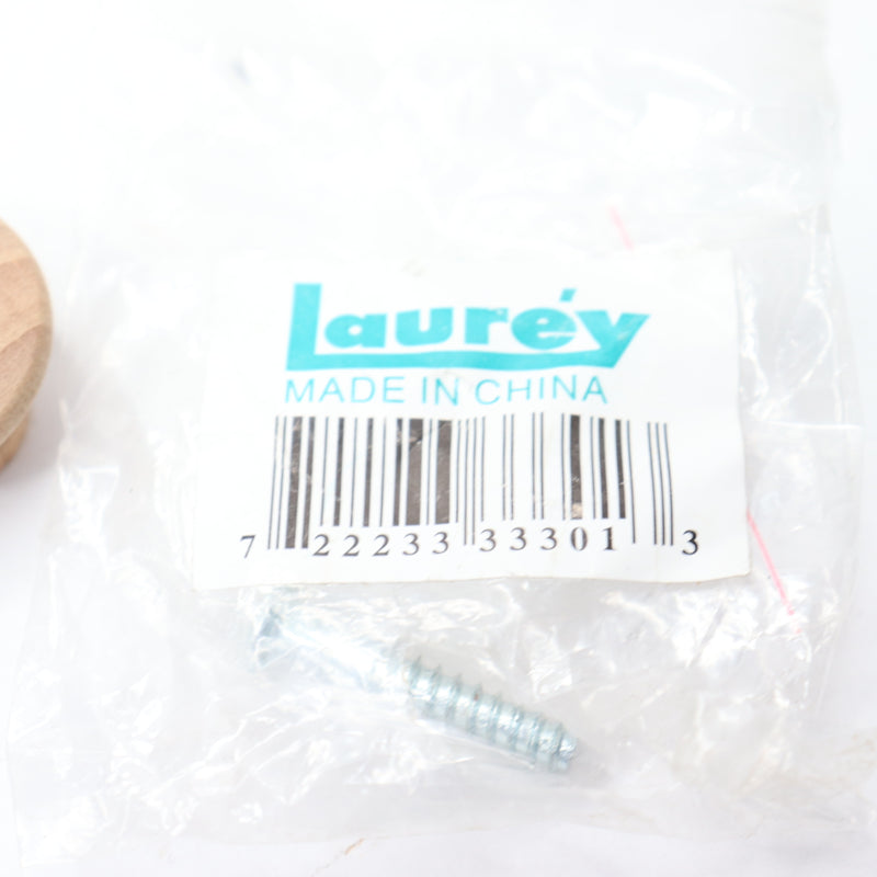Laurey Natural Wood Cabinet Knob 1-1/4" 33301