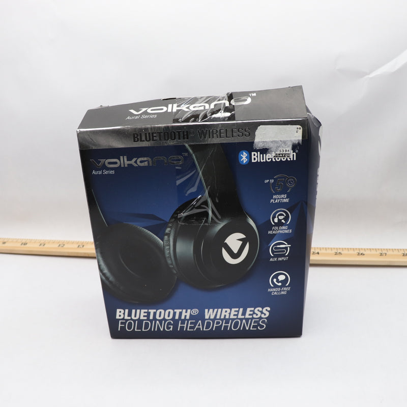 Volkano Wireless Bluetooth with Microphone Headphones Aural Series VK-2102-BK