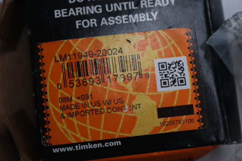 Timken Front Outer Swingarm Wheel Bearing Stainless Steel LM11949-20024
