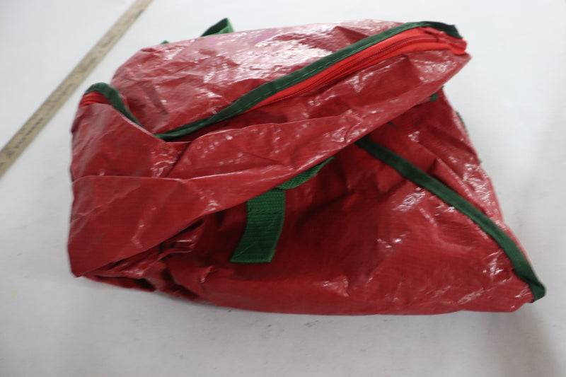Household Essentials Artificial Wreath Storage Bag Red w/ Handles 24" 2672-1