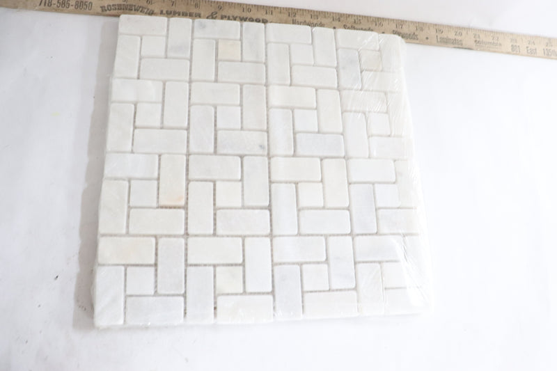 Jeffrey Court Flooring Ice Blocks White 12" x 12" x 10 mm 99721