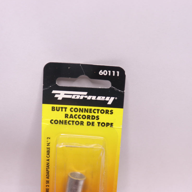 (2-Pk) Forney Cable Lug Butt Connectors Electrolytic Copper 60111