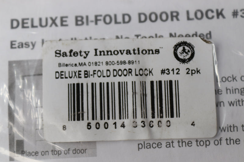 Safety Innovations 312 Complete Deluxe Bi-fold Door Lock  - 2 Pack