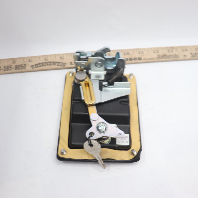 Eberhard Slam Action Paddle Handle Zinc Locking Black 1 Key - Bent Corner