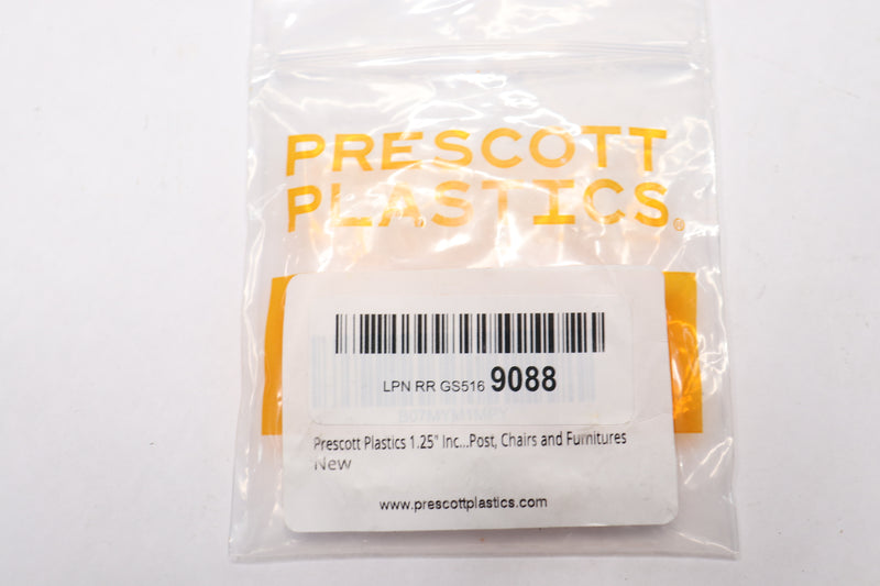 (4-Pk) Prescott Plastics Fence Post Pipe Tubing End Cap Square Black 1-1/4"