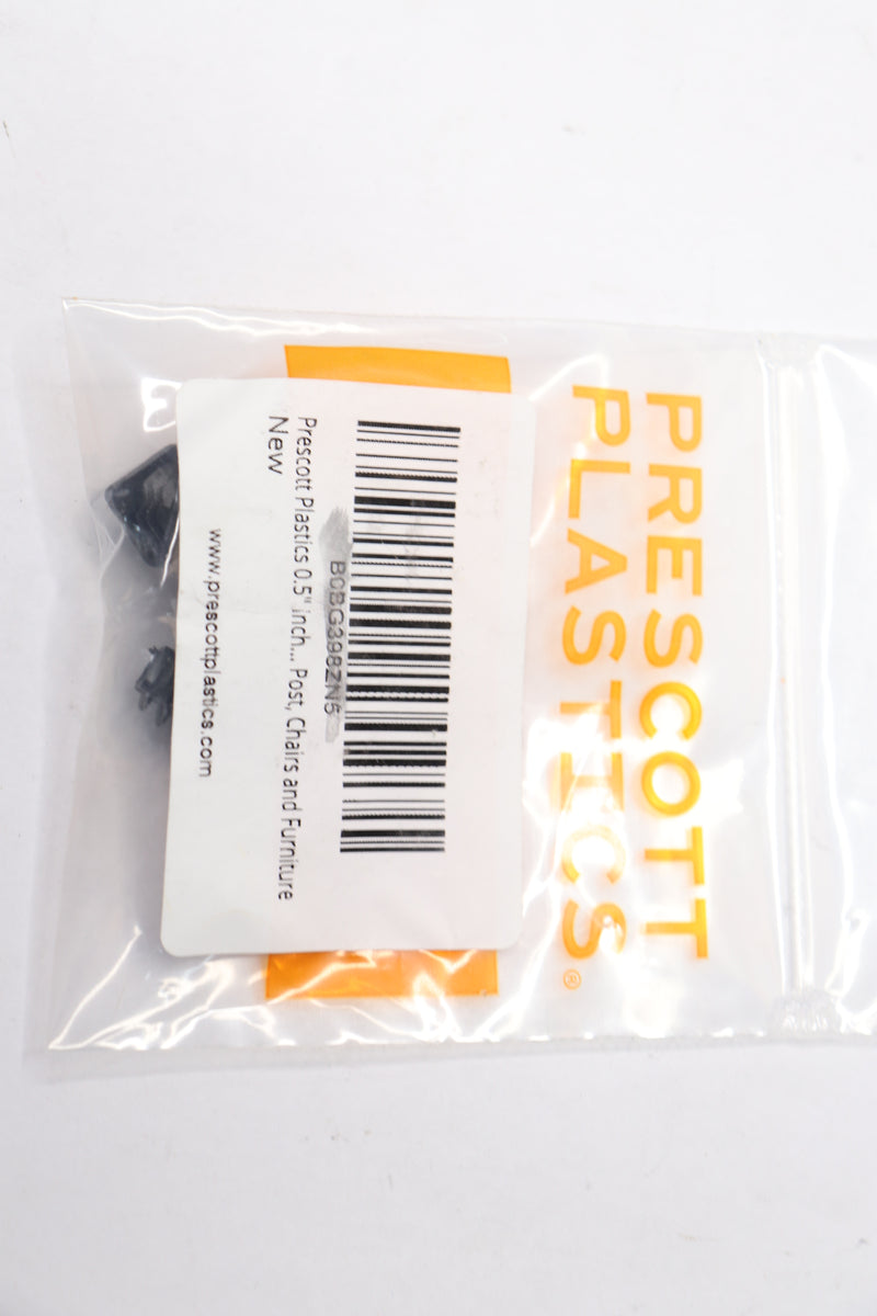 (4-Pk) Prescott Plastics Square Plug Insert Plastic Black 0.5"