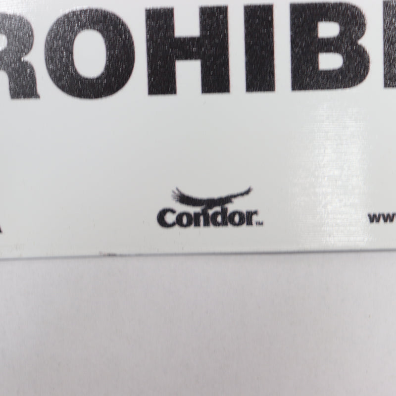 Condor Safety Sign Aluminum 10" x 14" 451P59