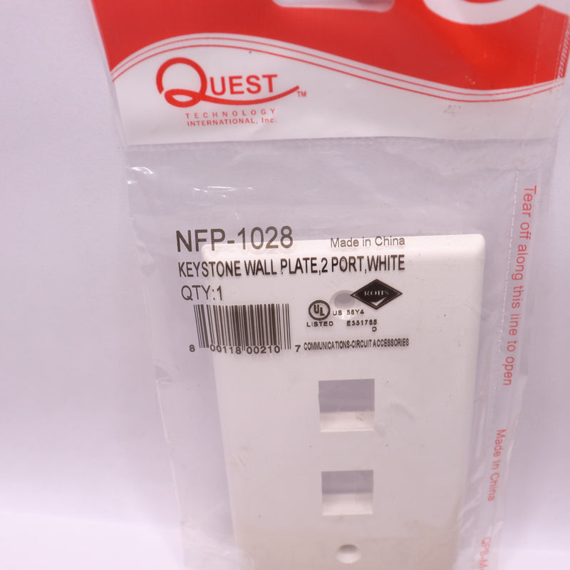 Quest Keystone Wall Plate White 4.5" x 2.75" x 0.25" NFP-1028