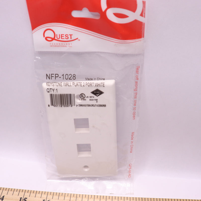 Quest Keystone Wall Plate White 4.5" x 2.75" x 0.25" NFP-1028