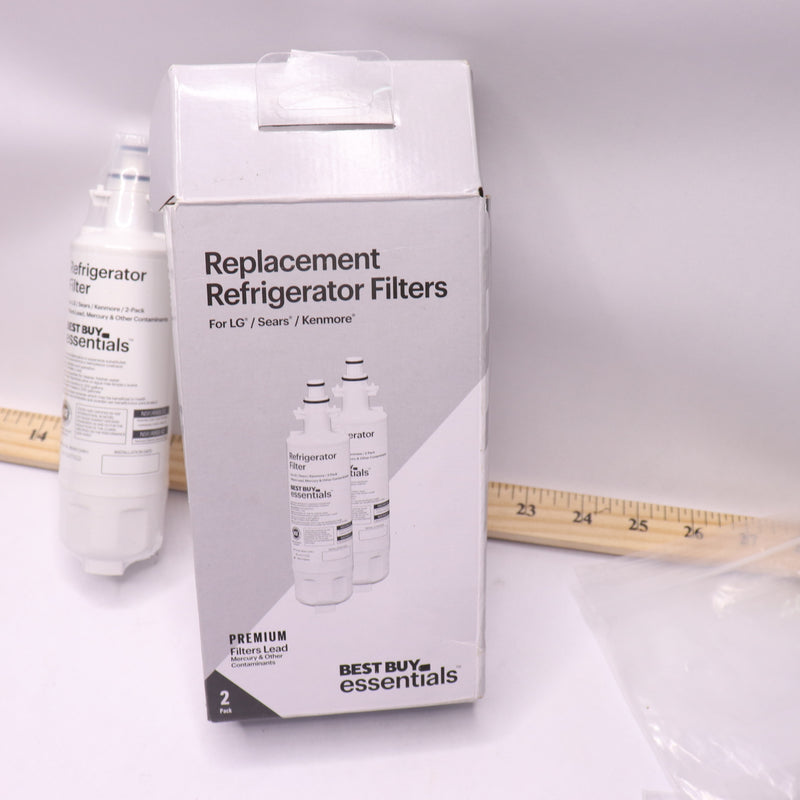 2 Pack - Best Buy Essentials Water Filter Replacement White BE-LGLT7532