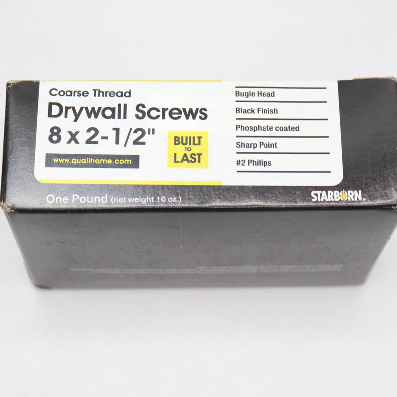 Qualihome Thread Sharp Point Drywall Screw #8 with Phillips Drive #2 Bugle Head