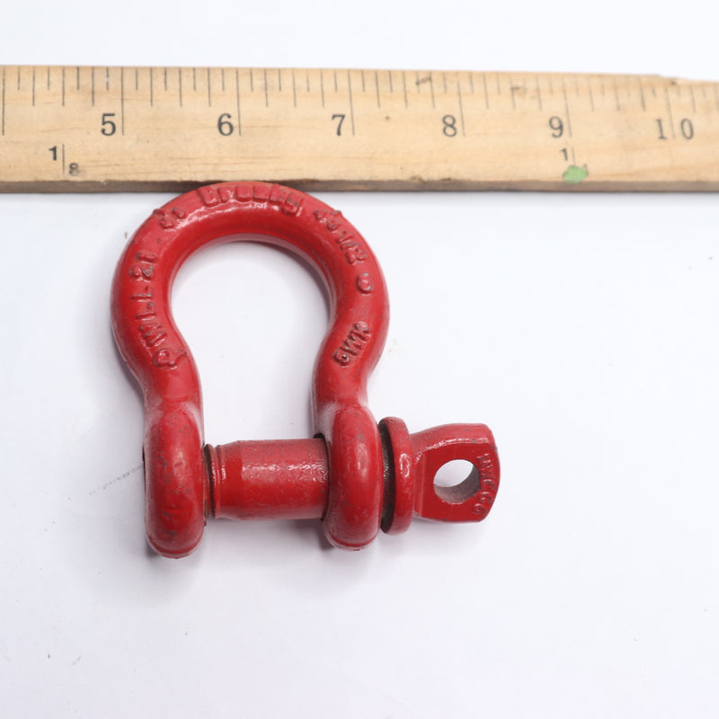 Crosby Alloy Anchor Shackle Bolt Type Red 1/2"