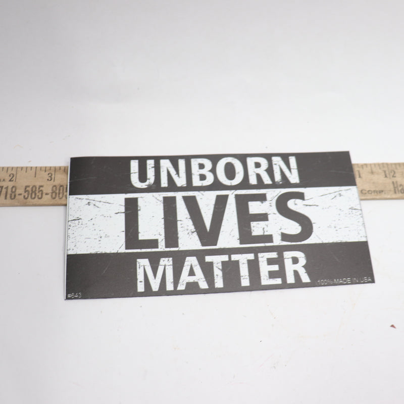 Unborn Lives Matter Rectangle Magnet 7-1/2" s 3-3/4"