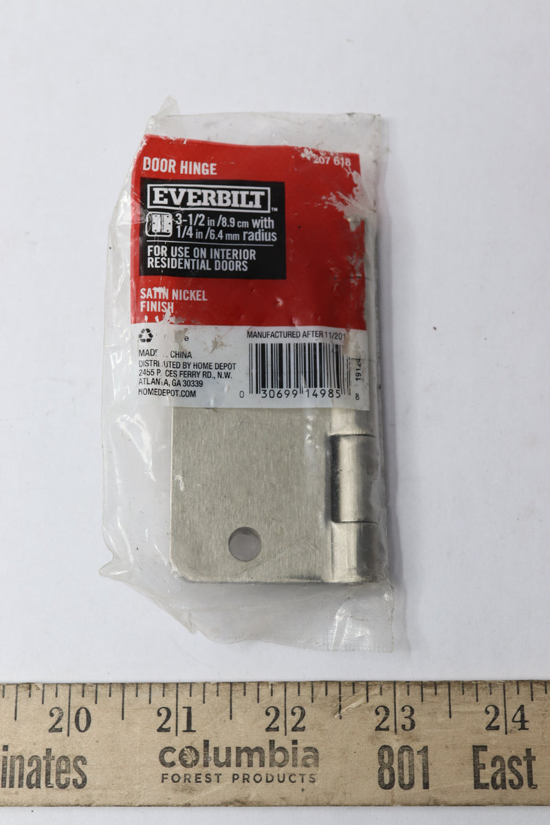 Everbilt Door Hinge Satin Nickel 3-1/2" x 1/4" 14985