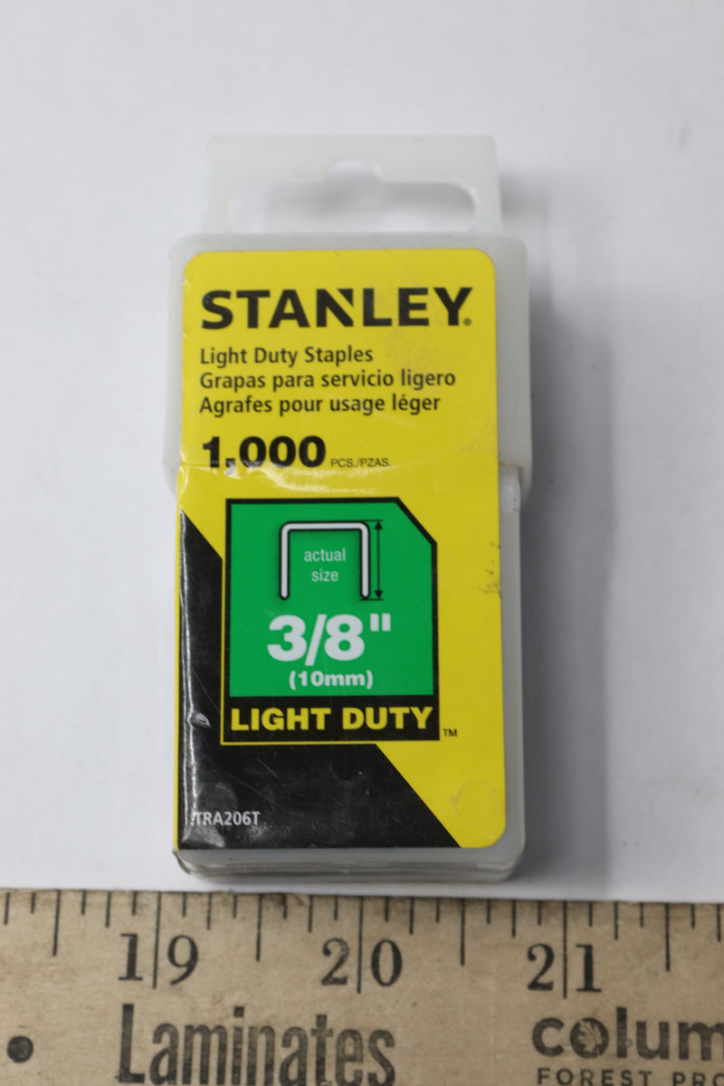 (1000-Pk) Stanley Light Duty Staples 3/8" TRA206T