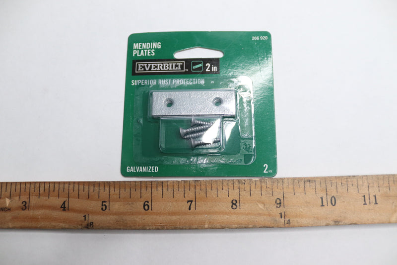 (2-Pk) Everbilt Galvanized Mending Plates Window 2" 266 920 14579