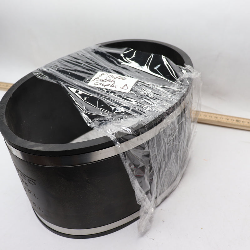 Fernco Flexible Pipe Coupling Adapter Polyvinyl Chloride Black 8” 1055-88