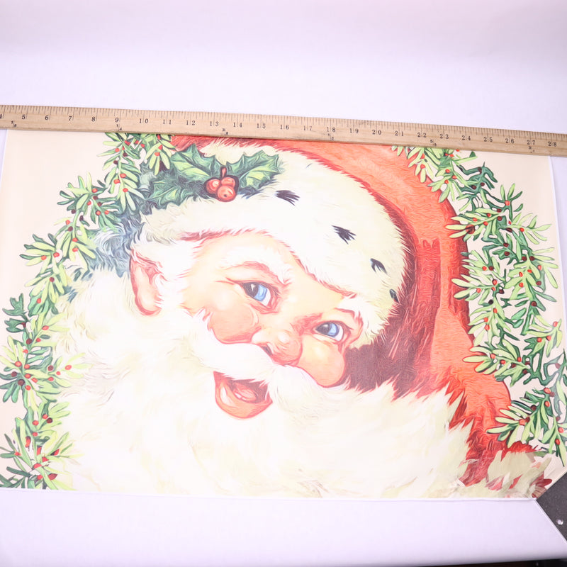 Retro Vintage Pink Santa Claus Canvas Print Poster Wall Art 15.8" x 23.7"