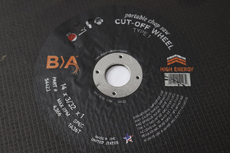 Bullard Chop Saw Cut-Off Wheel 14" x 3/32" x 1" 54423