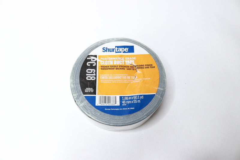 Shurtape Cloth Duct Tape Black 1.88" x 60.1-Yard 48mm x 55m PC 618