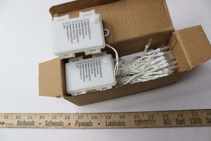 (300-Pk) BrizLabs LED Incandescent Christmas Mini Warm String Light 120V White