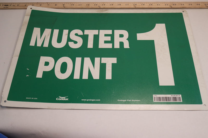 Condor Muster Point 1 Sign 14" x 20" 485G37