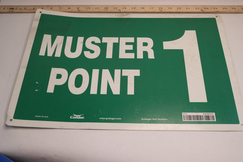 Condor Muster Point 1 Sign 14" x 20" 485G37