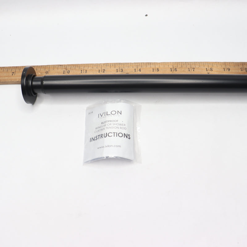 Ivilon Spring Tension Rod for Small Windows or Shower Satin Nickel 16-24"