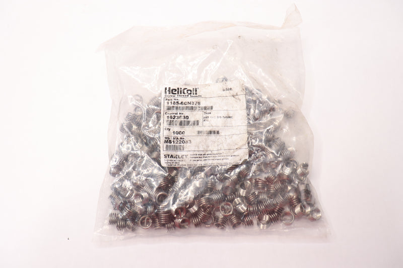 (750-Pk) Helicoil Standard Wire Inserts Stainless Steel 0.375" 1185-6CN375