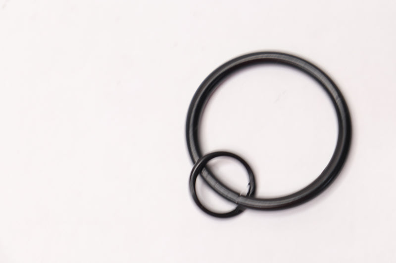 (14-Pk) Ivilon Drapery Eyelet Curtain Rings Loop for Hook Pins Black 1.7"