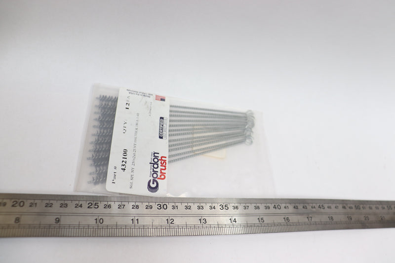 (12-Pk) Single-Stem Brushes Nylon w/ Ring Handle 1/4" Dia x 6-1/4" L 432100
