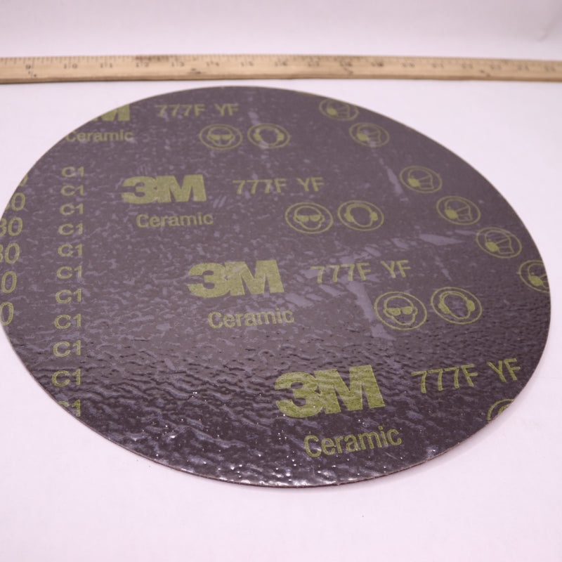 3M Cloth Disc 80 Grit Ceramic Aluminum Oxide 12" Diameter 777F YF