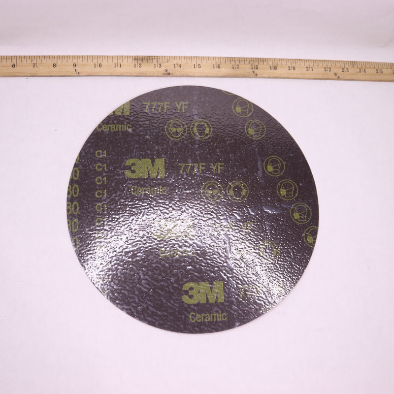 3M Cloth Disc 80 Grit Ceramic Aluminum Oxide 12" Diameter 777F YF