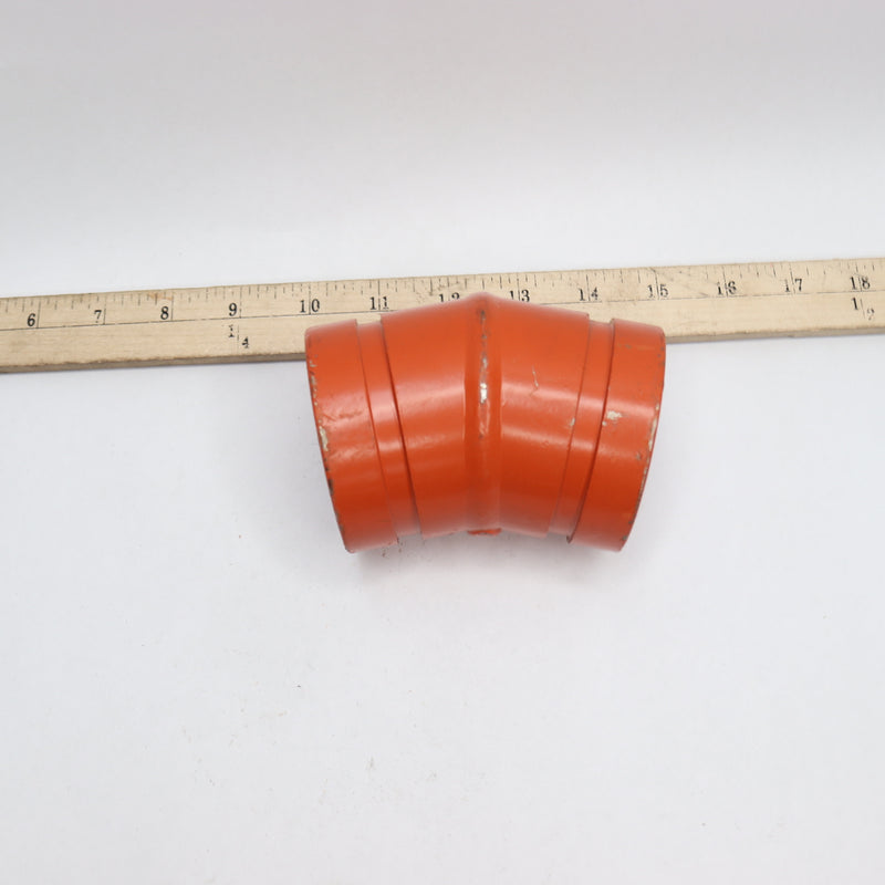 Gruvlok 22.5 Deg Elbow Groove End IPS Pipe Fitting 2-1/2" 7052