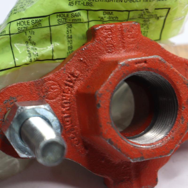 Gruvlok Clamp-T Branch Outlet Ductile Iron Clamp 2" x 1" 7045