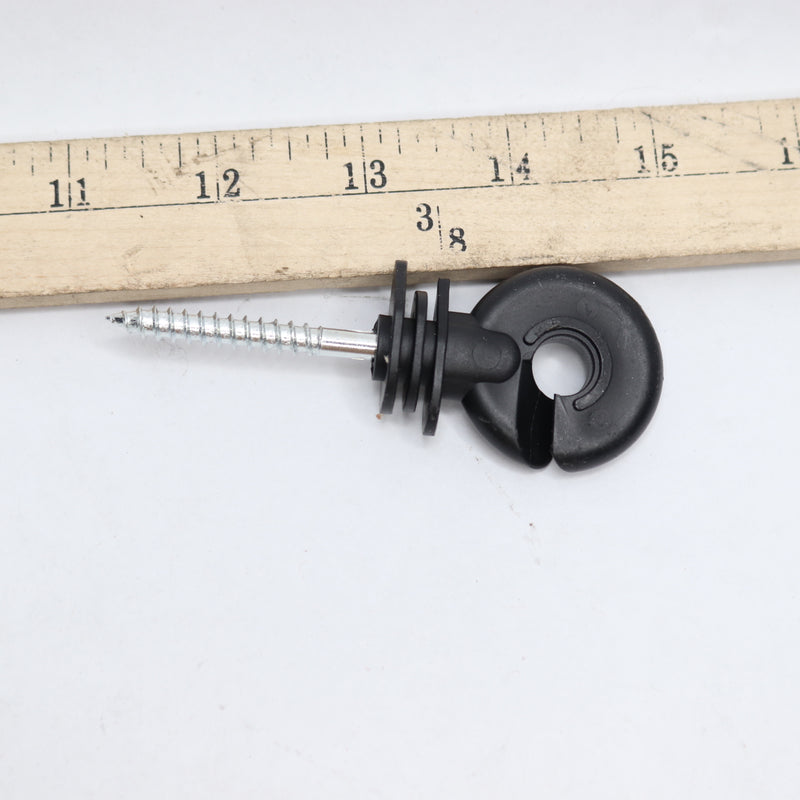 Fence Insulator Electric Black PP+PE 3.7"L 1.4"W 1.8" Self-Tapping Screws Length