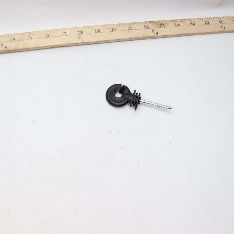 Fence Insulator Electric Black PP+PE 3.7"L 1.4"W 1.8" Self-Tapping Screws Length