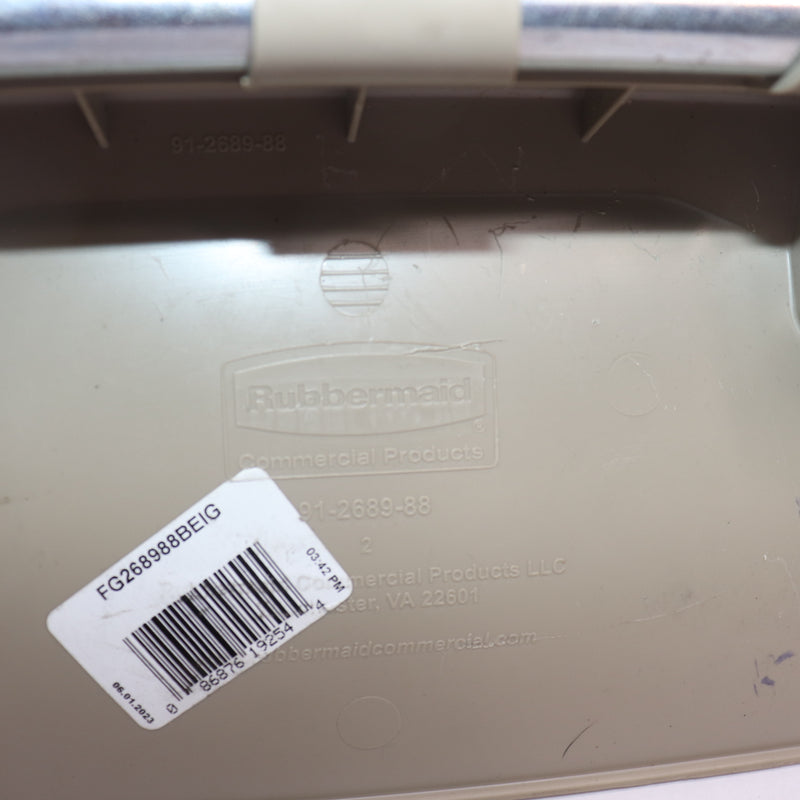 Rubbermaid Untouchable Trash/Recycling Swing Lid Beige FG268988BEIG - INCOMPLETE
