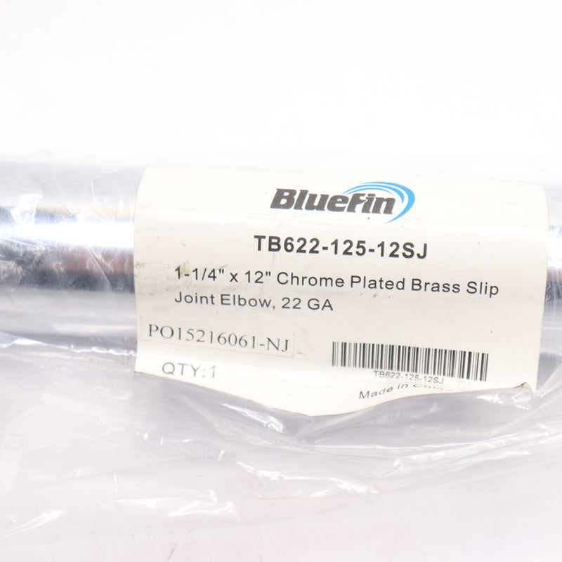 Bluefin Slip Joint Elbow Chrome Plated Brass 22-Ga 1-1/4" x 12"