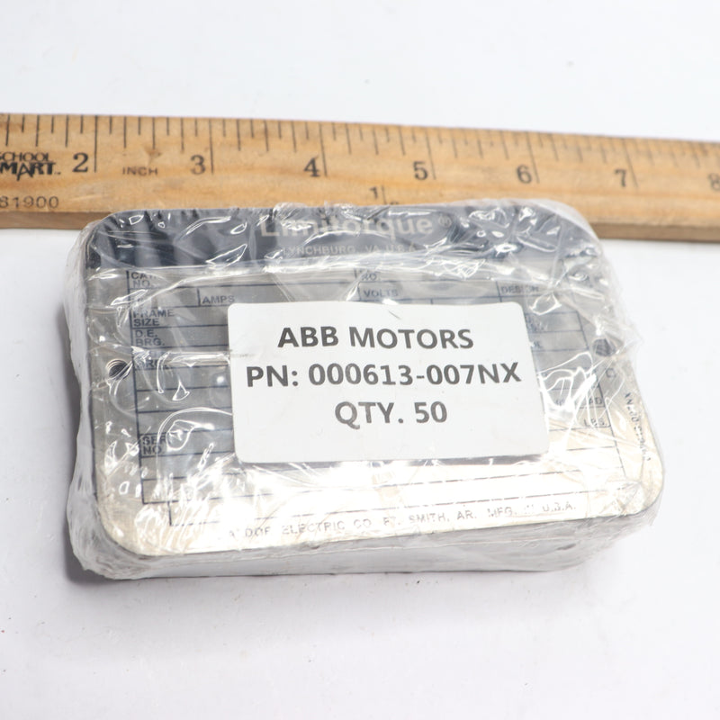 (100-Pk) ABB Motors Plate 000613-007NX